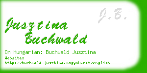 jusztina buchwald business card